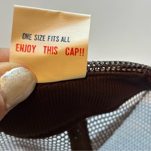 VINTAGE‎ SNAPBACK Men’s Hat Brown with Teddy Bear Design Like New - Picture 2 of 9